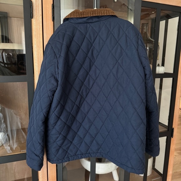 ixtreme barn jacket navy boys quilted field coat corduroy collar snap pockets - Picture 3 of 7
